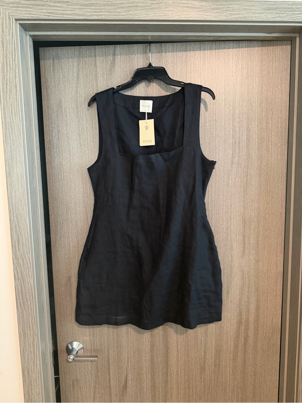 NWT Posse Black Linen Dress